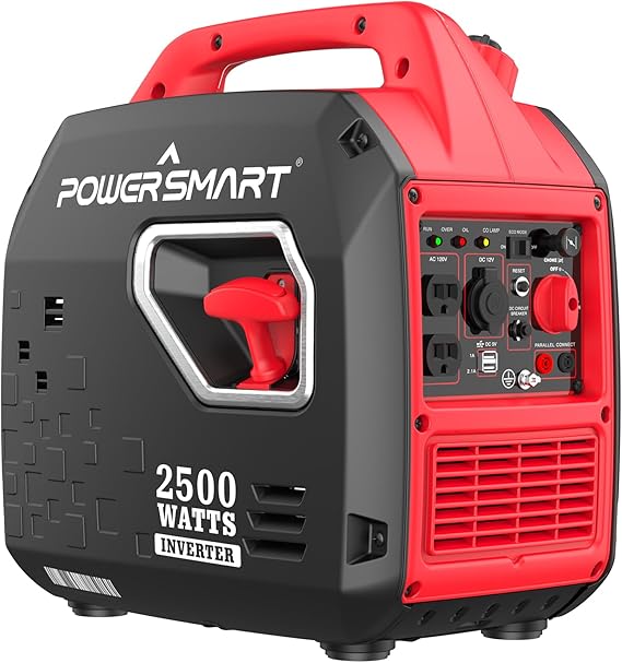 PowerSmart 2500-Watt Portable Inverter Generator with Super Quiet for Camping