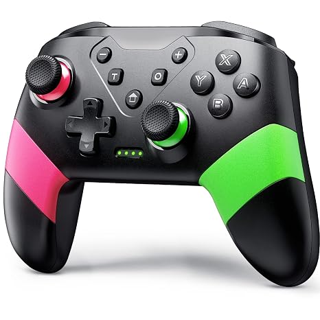 VOYEE Switch Controller for Switch/Lite/OLED, Pro Controller Pink-Green