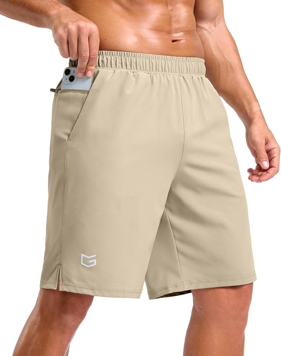 G Gradual Men's Athletic Running Shorts with 2 Zipper Pockets 7"/ 5"/ 9"
