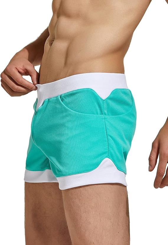 SEOBEAN Mens Low Rise Sport Curvy-Cut Shorts 220603