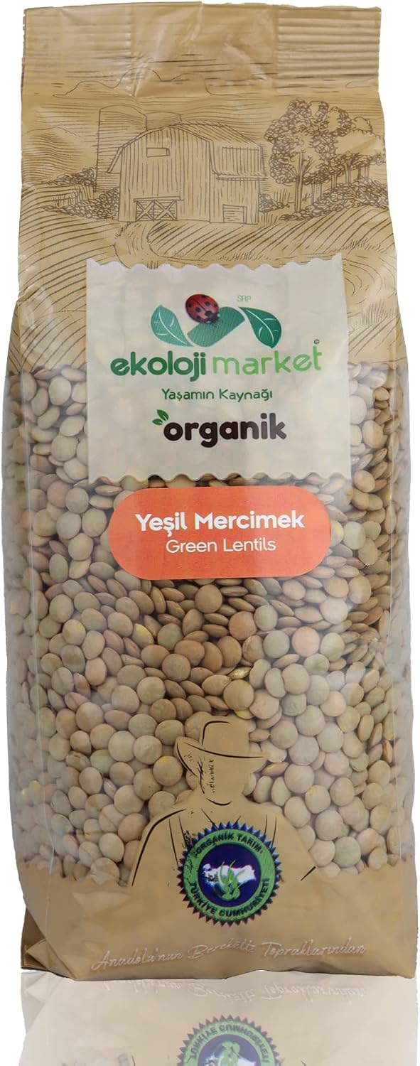 Ekoloji Market Organik Yeşil Mercimek 750 Gr
