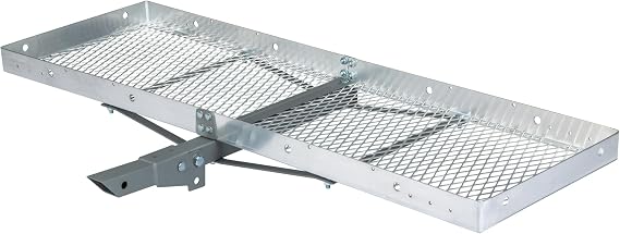CURT 18100 Tray-Style Trailer Hitch Cargo Carrier, 500 lbs. Capacity, 60-Inch x 19-Inch, Fits 2-Inch Receiver