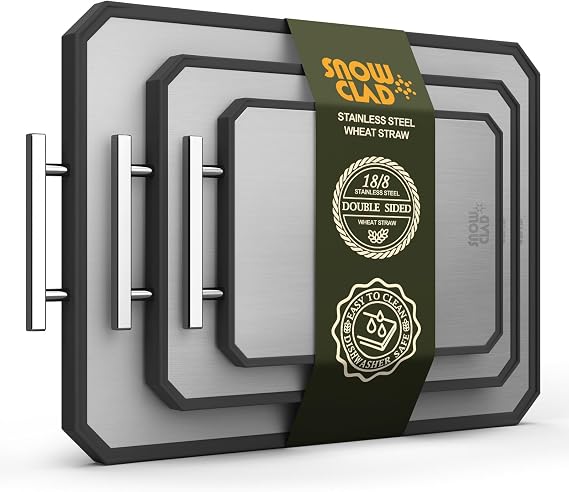 EXTRA LARGE Stainless Steel Cutting Board Set of 3 for kitchen