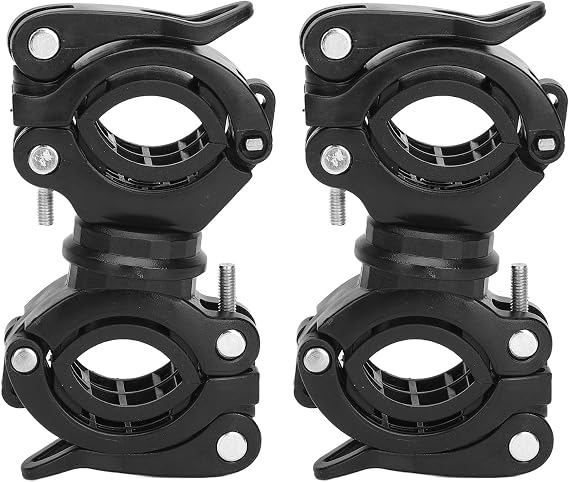 ZJchao Adjustable Stable Cane Holder for Wheelchairs, Walkers, Scooters - Secure Storage and Easy Access to Walking Aids - 360 Rotation (Pure Black)