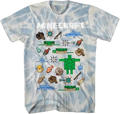 Minecraft Boys Video Game T-Shirt - Black and Green Creeper Face - Official Shirt