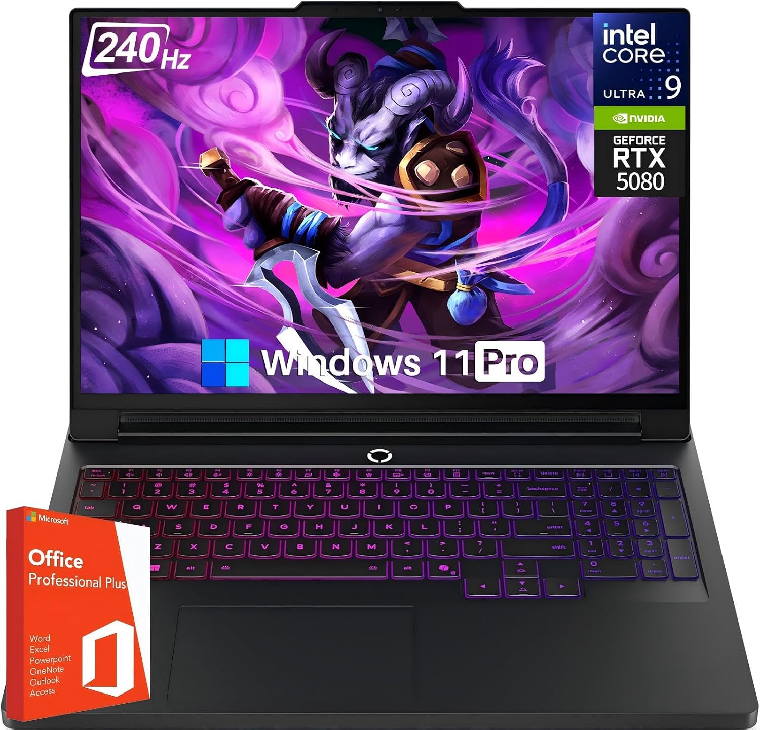 Lenovo Legion Pro 7i Gen 10 Gaming Laptop 5080, Intel Ultra 9 275HX 24-Core, GeForce RTX 5080 16 GB, 64 GB DDR5, 8 TB SSD, 16.0 240Hz OLED, Per-Key RGB Backlit, Wi-Fi 7, Win 11 Pro & Lifetime Office