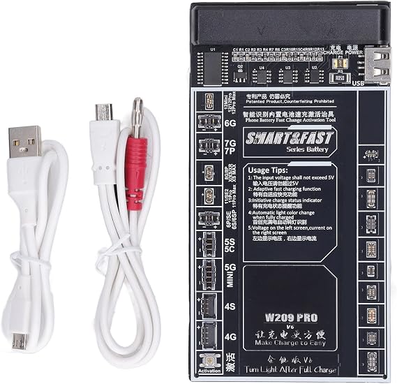 Battery Tester Charging Activation Board LED Display Smart Identification Repair Circuit Board Quick Test Fixture for Phone Repair
