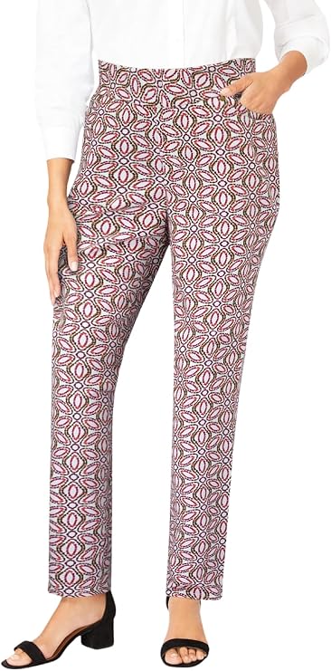 Jessica London Comfort Waist Stretch Denim Straight-Leg Jean