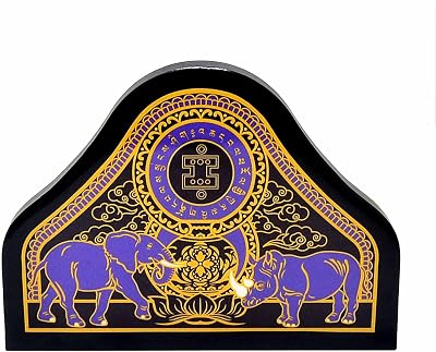 FengShui Anti-Robbery Protection Plaque with Elephant & Rhinoceros W4973
