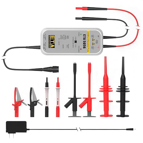 ETA Oscilloscope Differential Probe 50/100/200Mhz oscilloscope high Voltage Differential Probe HV Isolation Probe(ETA5056 100Mhz 5600V)