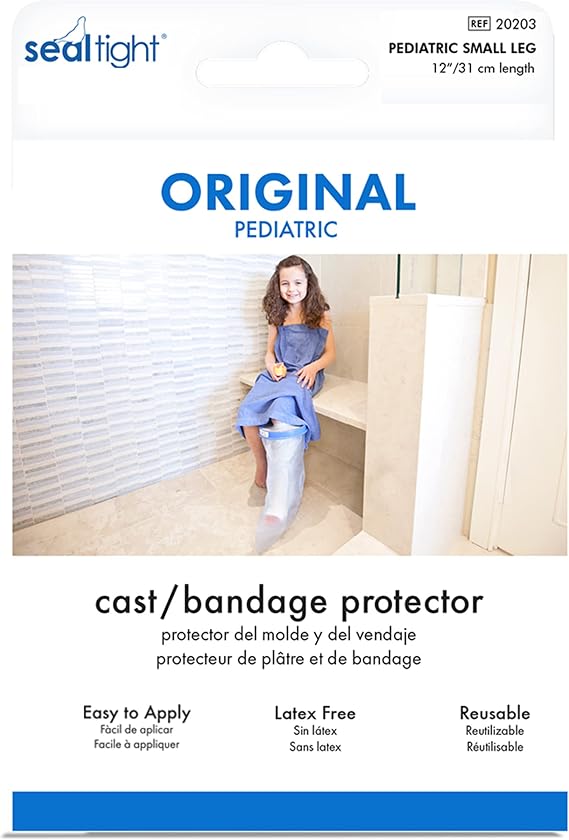 Brownmed - Seal-Tight Original Cast & Bandage Protector - Kid's Leg & Foot Cast Cover for Showers & Swimming - Durable Shower Bag - Waterproof Protector - Pediatric Small Leg