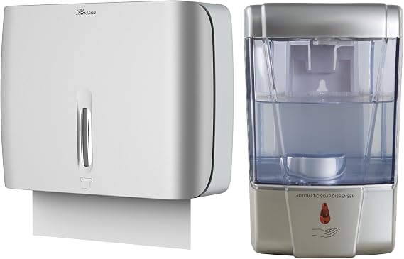 Paper Towel Dispenser and Automatic Soap Dispenser Set