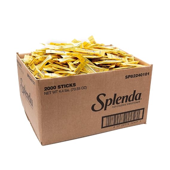 SPLENDA Zero Calorie Sweetener Cafe Stick, 2000 Count Stick Packets