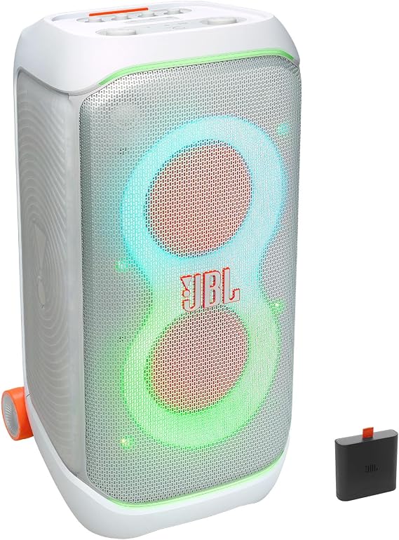 JBL PartyBox Stage 320 Bluetooth Speaker with Battery 400 Bundle - White