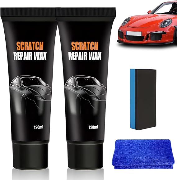 2Set Scratch Remover For Vehicles, 2026 New Car Scratch Remover Wax, Car Scratch Repair Paste For Deep Scratches, Universal Car Scratch Removal Wax With Wipe And Sponge