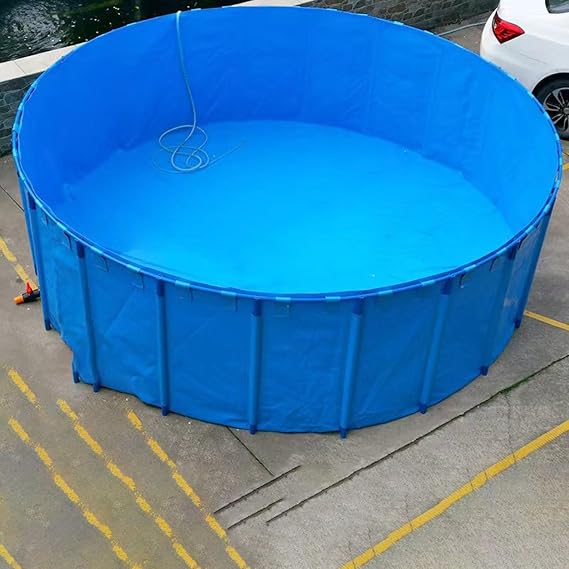 Flame Pool Ground Mounted Belt Frame Pool, 18 16 15 14 12 11 10 9 8 7 6 5 4 3' Round Outdoor Backyard Family Pool, Children and Adults Float Relax, Deep height 26"/66cm, Diameter 4ft/2m