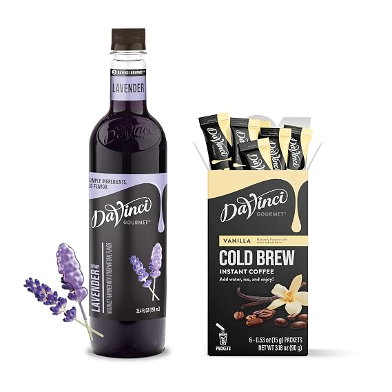 DaVinci Gourmet Instant Vanilla Lavender Cold Brew Starter Kit