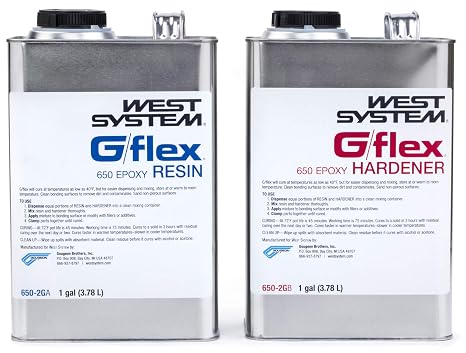 WEST System G/Flex 650 Epoxy Resin and Hardener Kit | Toughened Marine Epoxy for Fiberglass, Structural Repairs, and All Weather Use | Made in the USA