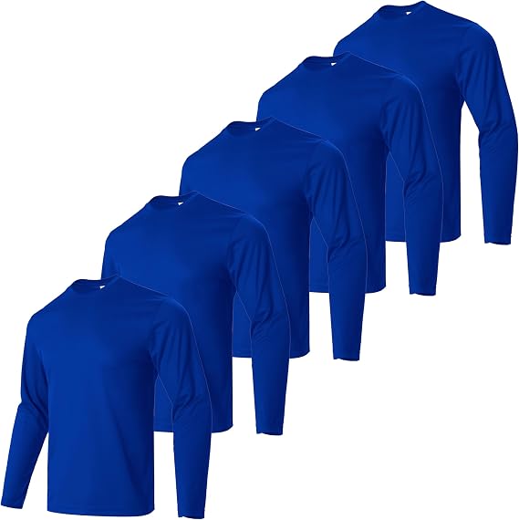 Gary Com Men Long Sleeve T-Shirts Pack Quick Dry Athletic Running Activewear Workout Tee UPF 50+ Sun Protection Shirt for Men