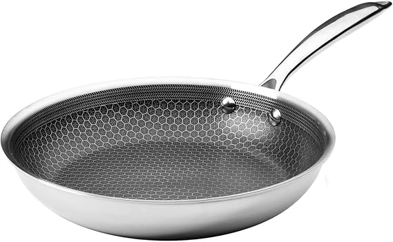 Black Cube Frieling Quick Release Cookware Fry Pan - 9.5-Inch - Non Stick Frying Pans - Quick Release Pans - Stainless Steel Non Stick - Stainless Fry Pan Hybrid Cookware