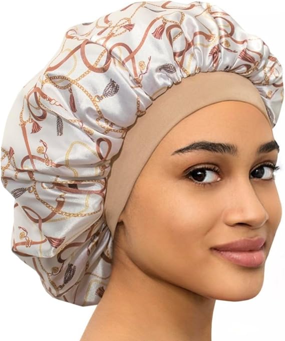 CAPLORD Silk Satin Bonnet for Men Women Hair Bonnets for Sleeping, Sleep Bonnet for Natural Curly Hair Unisex Satin Cap
