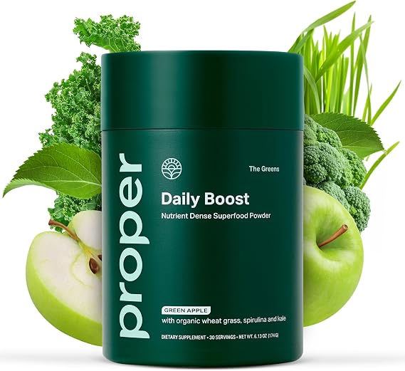 Proper The Greens Organic Powder, Superfood Blend with Wheatgrass Spirulina