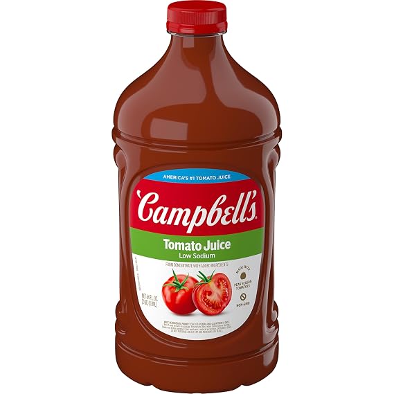 Campbell's Low Sodium 100% Tomato Juice, 64 fl oz Bottle