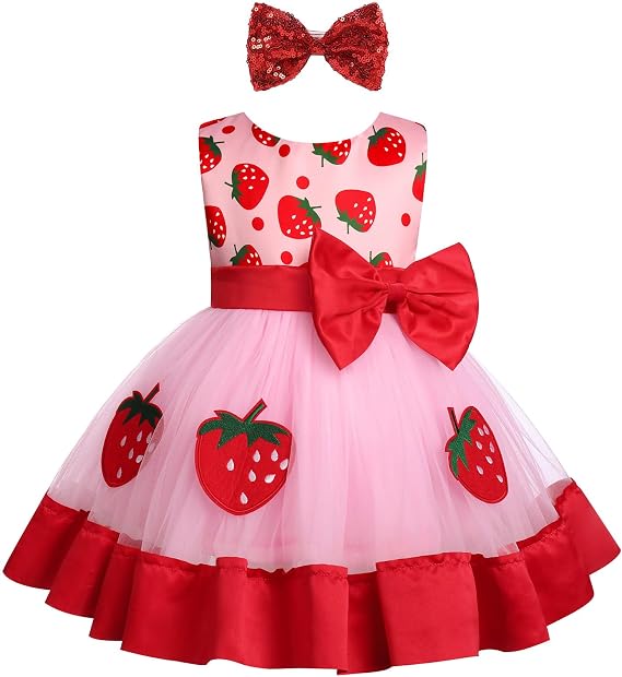 Baby Girl Princess Dress Cake Smash Birthday Tutu Dress+Headband Baptism Clothes Set for Cake Smash Photo Shoot