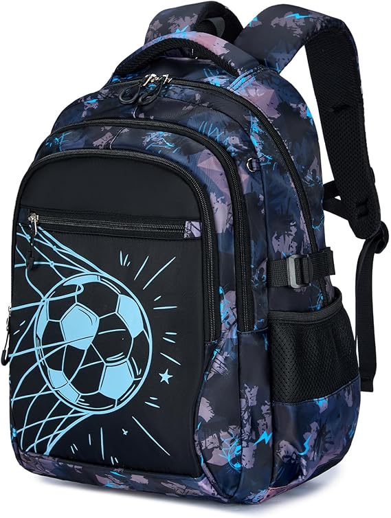 Amythe School Backpack for Boys - Large Lightweight School Bag with 15.6 Inch Laptop Compartment - Reflective Daypack for Primary School High School (3rd - 9th Grade), Leisure & Travel
