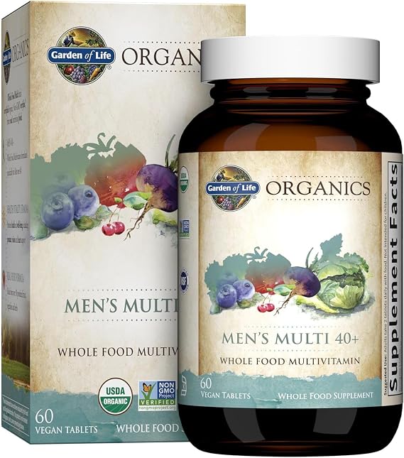 Garden of Life Organics Men 40+ Multivitamin, 60 Tablets
