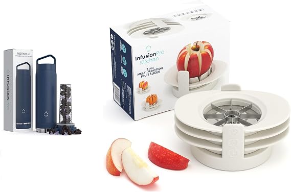 Fruit Infuser and 3 in 1 Fruit Slicer Bundle