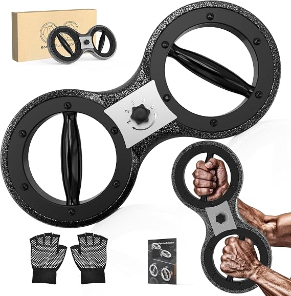 HOTWAVE Burn Machine Arm Workout, Spinning Rotator Shoulder Burn Machine - 360 Degree Rotating Burn Machine Arm Workout Equipment Machine for Men&Women with Boxing Gloves Adjustable Resistance