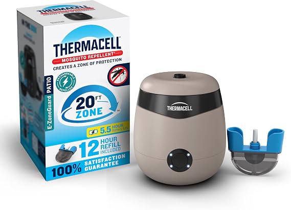 Thermacell E-ZoneGuard Patio Rechargeable Mosquito Repeller, 5.5-Hr Battery