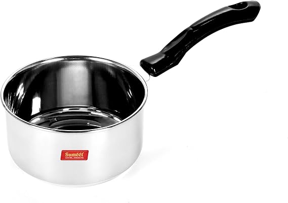 Sumeet Stainless Steel Induction & Gas Stove Friendly Saucepan/Cookware/Container With Handle - 1.9 Liters