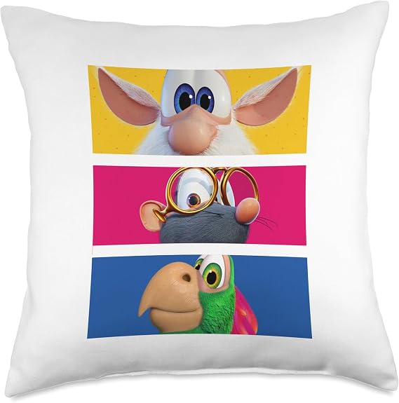 Booba & Friends Eyes Throw Pillow