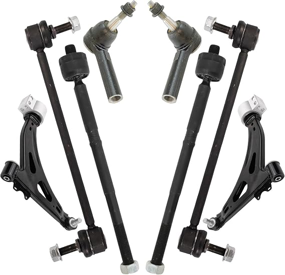 Front Steering & Suspension Kit Control Arm with Ball Joint Sway Bar Stabilizer Link Tie Rod Compatible with 2014-2019 Chevrolet Impala
