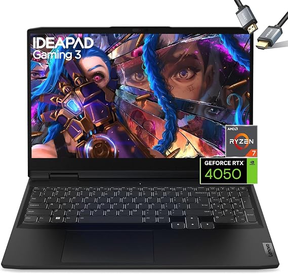 Lenovo IdeaPad Gaming 3 Laptop RTX 4050 - AMD Ryzen7 7735HS - 15.6" FHD Display 120Hz - Windows 11 - Backlit Keyboard - Wi-Fi 6 - Webcam - Gaming PC for College Business (32GB DDR5 RAM |1TB PCIe SSD)