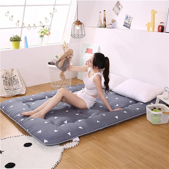 Japanese Foldable Memory Foam Mat,Futon Mattress,Guest Mattress for Floor,Queen/King Size Futon,Roll Up Floor Sleeping Mat,Sofa Bed,Portable Travel Camping(Size:35.4 * 78.7 in,Color:k)
