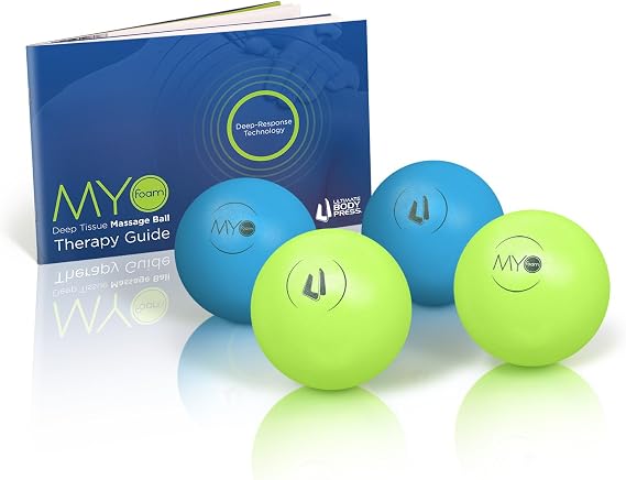 Ultimate Body Press Massage Balls 5, 4 & 2.75 with High or Medium Rebounding Myofoam Core, Perfect for Muscle Recovery & Trigger Point Relief