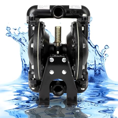 Dollate Air Operated Double Diaphragm Pump 1 inch Inlet/Outlet,QBY4-25L 35 GPM Dual Diaphram ,Air Diaphragm Pump Dual Diaphragm Air Pump 35 GPM Max 120PSI