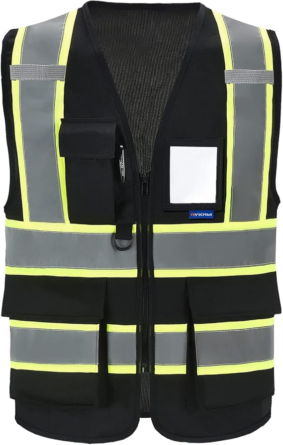 AYKRM 11 color High Vis Reflective Safety Vest for Women Men Pocket Zipper ANSI/ISEA Standard