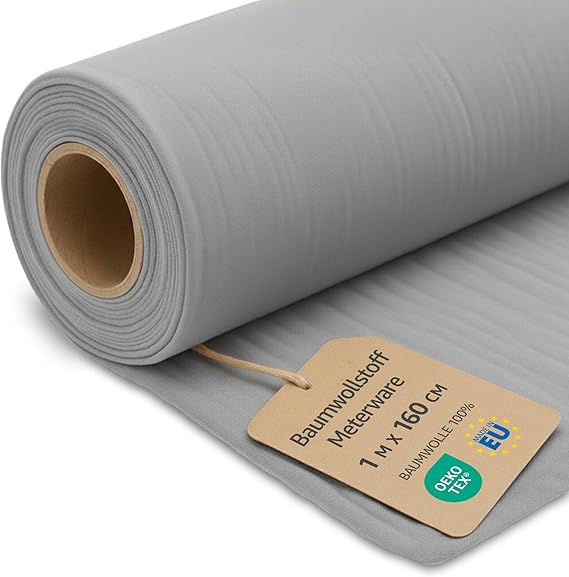 Cotton Fabric Sold by the Metre 1 m Cotton Fabric for Sewing Sewing Fabrics Cotton Fabrics Grey