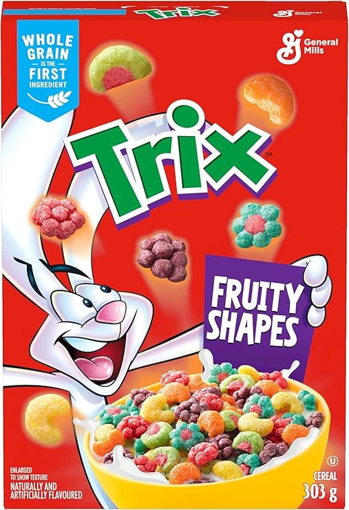 General Mills Trix I 6 Fruity Shapes Cereal 303g - CA Import