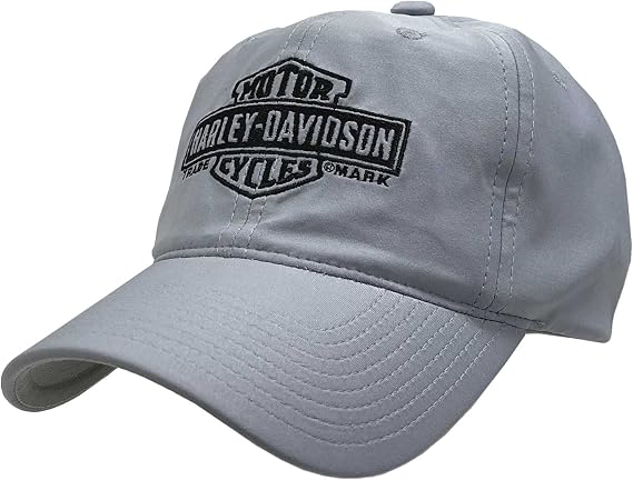 Harley-Davidson Men's Performance B&S Logo Stretch Fit Baseball Cap - Gray