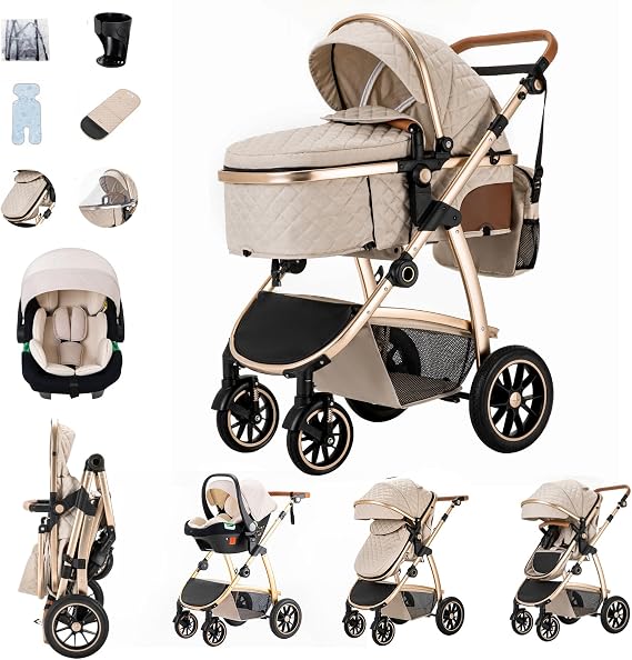 Zkiprm Baby Stroller 3-in-1, City Travel System