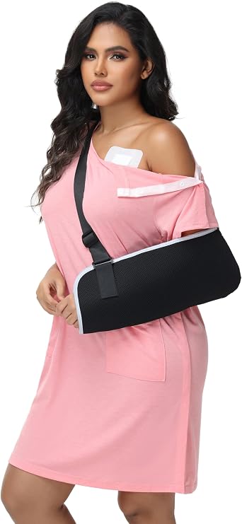 Women's Post Shoulder Surgery Hospital Gown Full Side Open Snaps Tear Away Adaptive Clothing Rotator Cuff Chemo Port Access