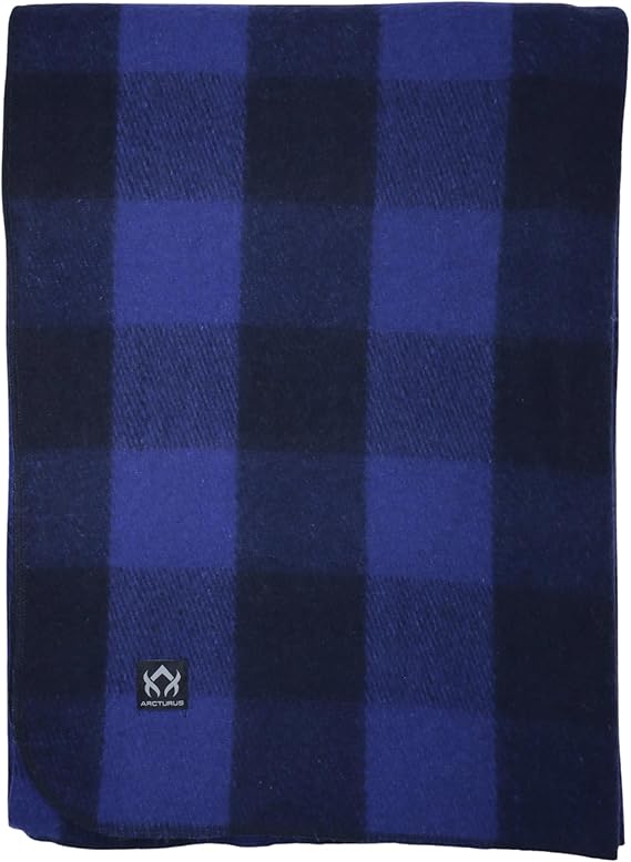 Arcturus Military Wool Blanket - Warm, Thick, Washable - Great for Outdoors, Camping, Stadium Blanket, Picnics, Travel - Car & Bushcraft Survival Kits
