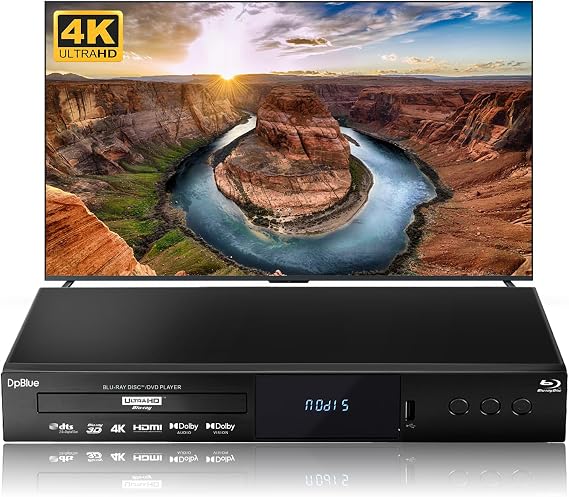 4K 3D UHD Blu-ray Player for TV Projector HDR10 Dolby Vision Atmos