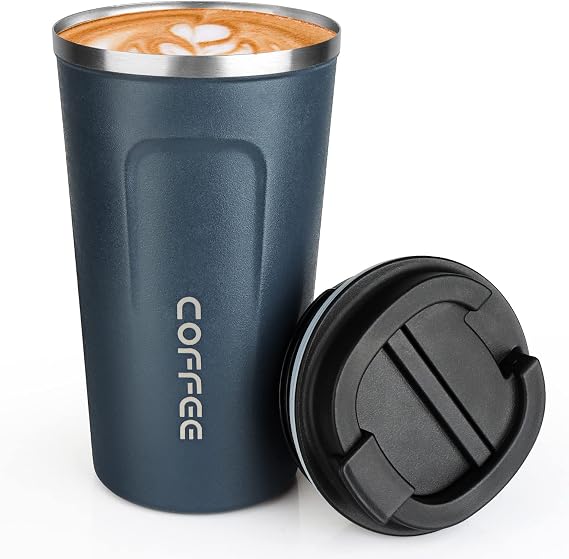 MOMSIV 17oz Travel Coffee Mug, Insulated Coffee Cup with Leakproof Lid