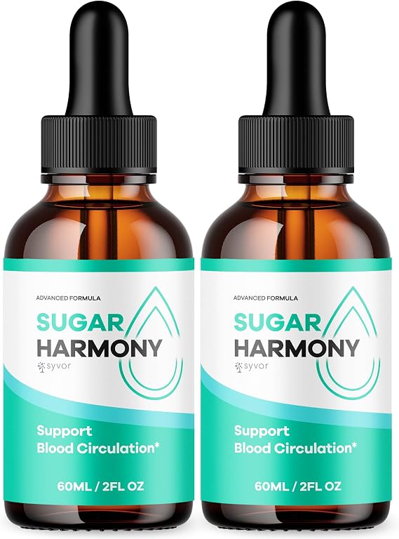 (2 Pack) Sugar Harmony Drops, Official SugarHarmony Liquid Drops with All Natural Ingredients, Advanced Formula Support Supplement with Maximum Strength Premium Vitamins for Women & Men (60 Servings)